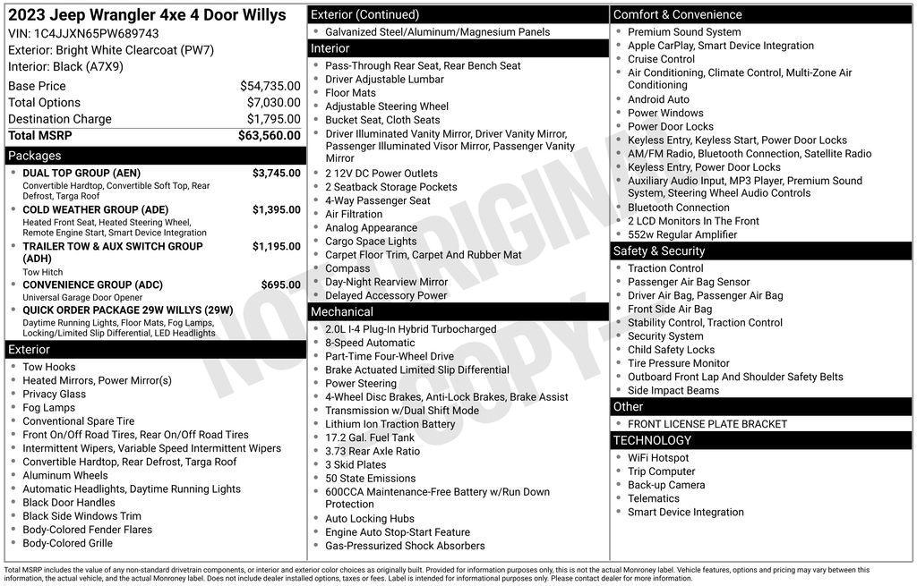 used 2023 Jeep Wrangler 4xe car, priced at $25,950