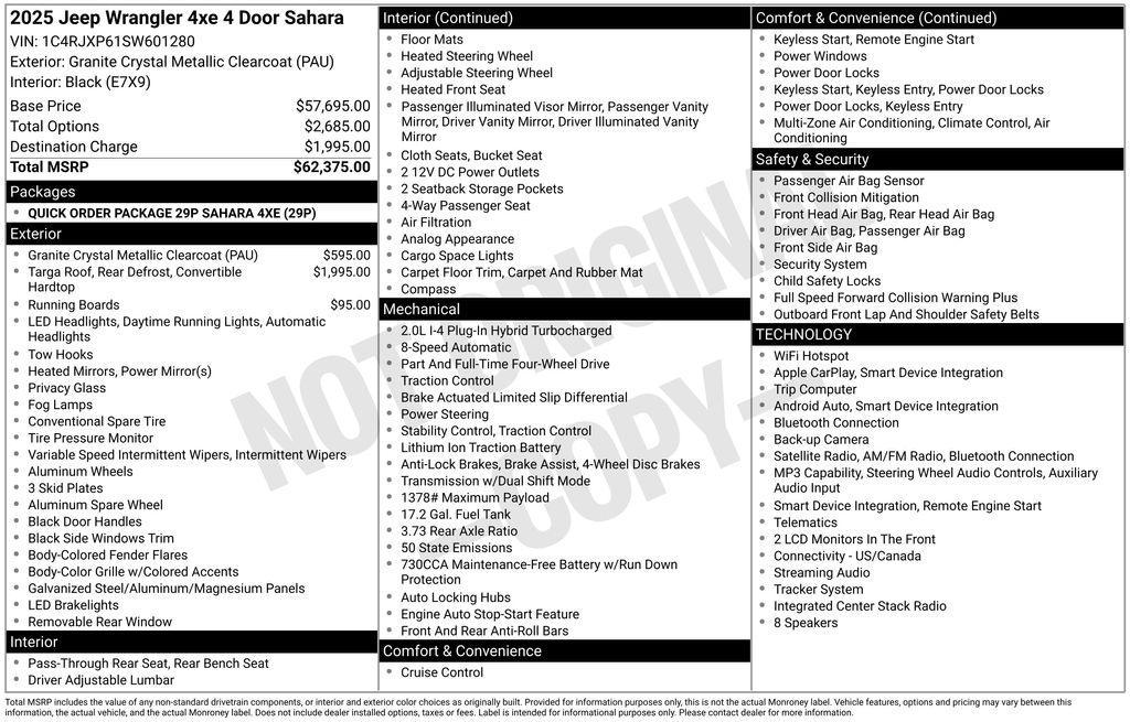used 2025 Jeep Wrangler 4xe car, priced at $30,950