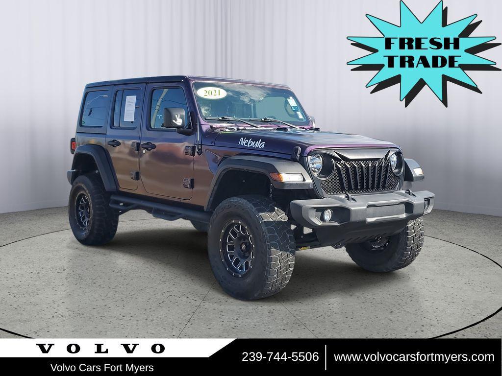 used 2021 Jeep Wrangler Unlimited car, priced at $19,587
