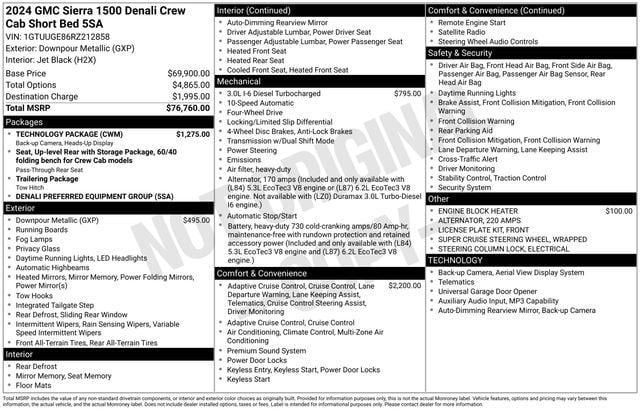 used 2024 GMC Sierra 1500 car, priced at $55,334
