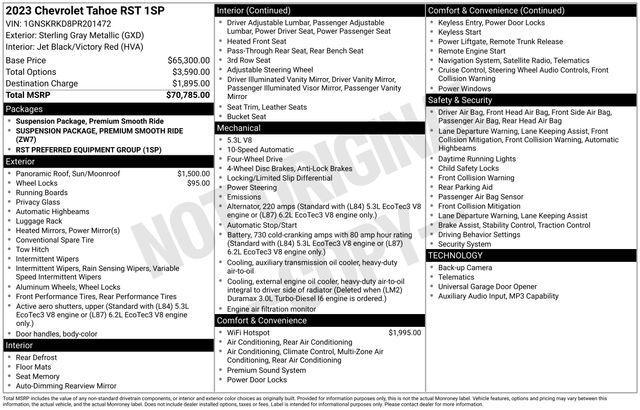 used 2023 Chevrolet Tahoe car, priced at $63,989