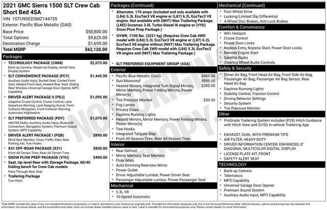 used 2021 GMC Sierra 1500 car, priced at $39,988