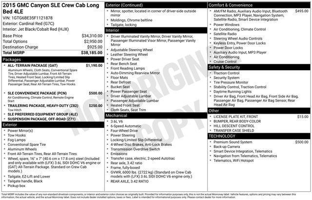 used 2015 GMC Canyon car, priced at $16,545