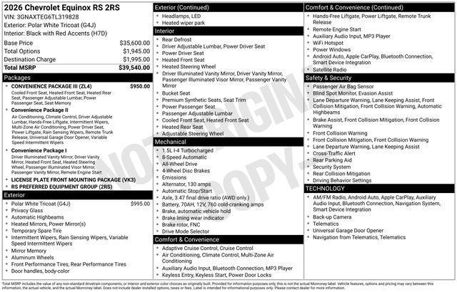 new 2026 Chevrolet Equinox car