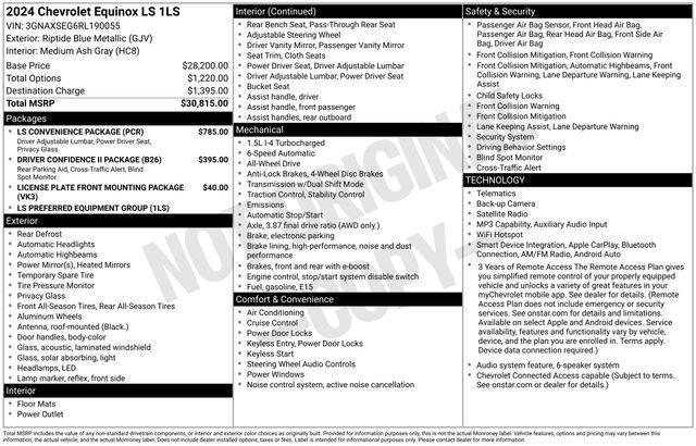 used 2024 Chevrolet Equinox car, priced at $24,193