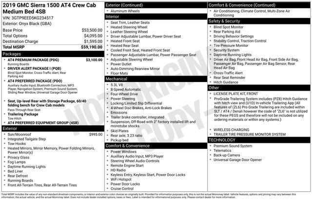 used 2019 GMC Sierra 1500 car, priced at $33,789