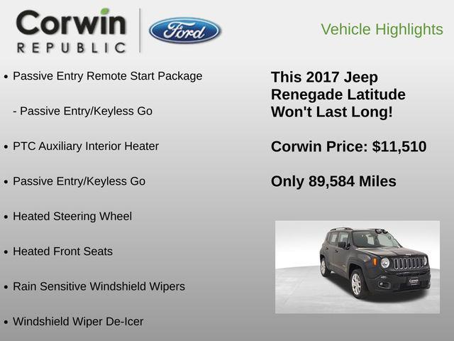 used 2017 Jeep Renegade car, priced at $11,510