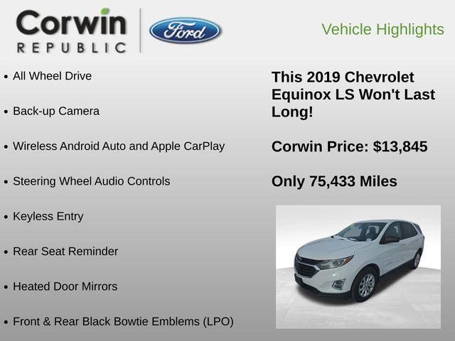 used 2019 Chevrolet Equinox car, priced at $13,845