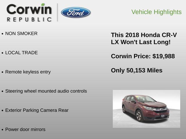 used 2018 Honda CR-V car, priced at $19,988