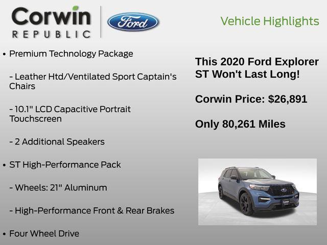 used 2020 Ford Explorer car, priced at $26,891