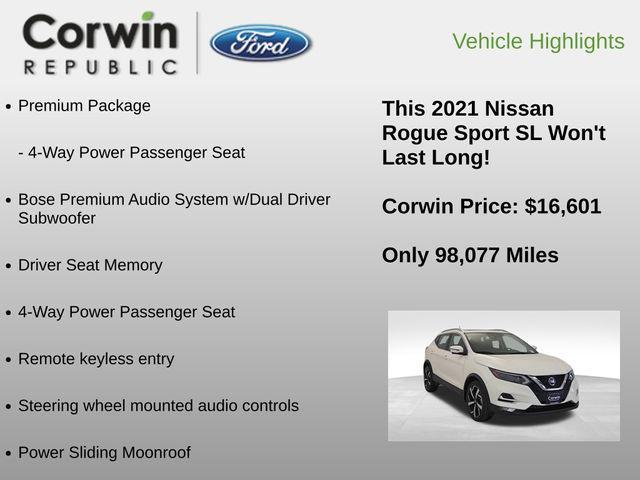 used 2021 Nissan Rogue Sport car, priced at $16,601