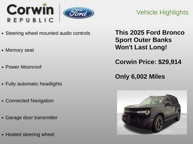 used 2025 Ford Bronco Sport car, priced at $29,914