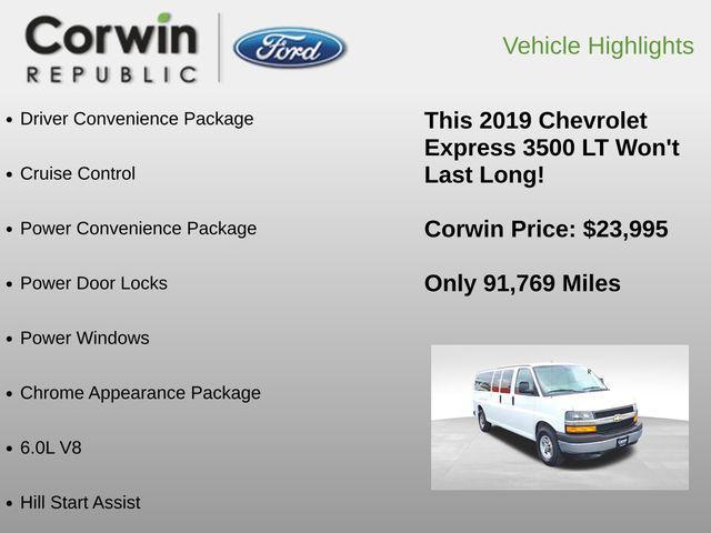used 2019 Chevrolet Express 3500 car, priced at $23,995
