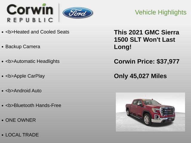 used 2021 GMC Sierra 1500 car, priced at $37,477