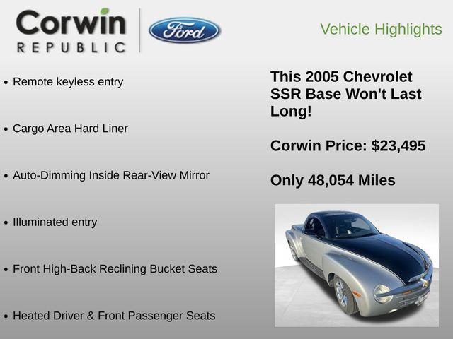 used 2005 Chevrolet SSR car, priced at $23,495