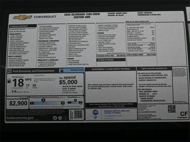 new 2025 Chevrolet Silverado 1500 car, priced at $39,302