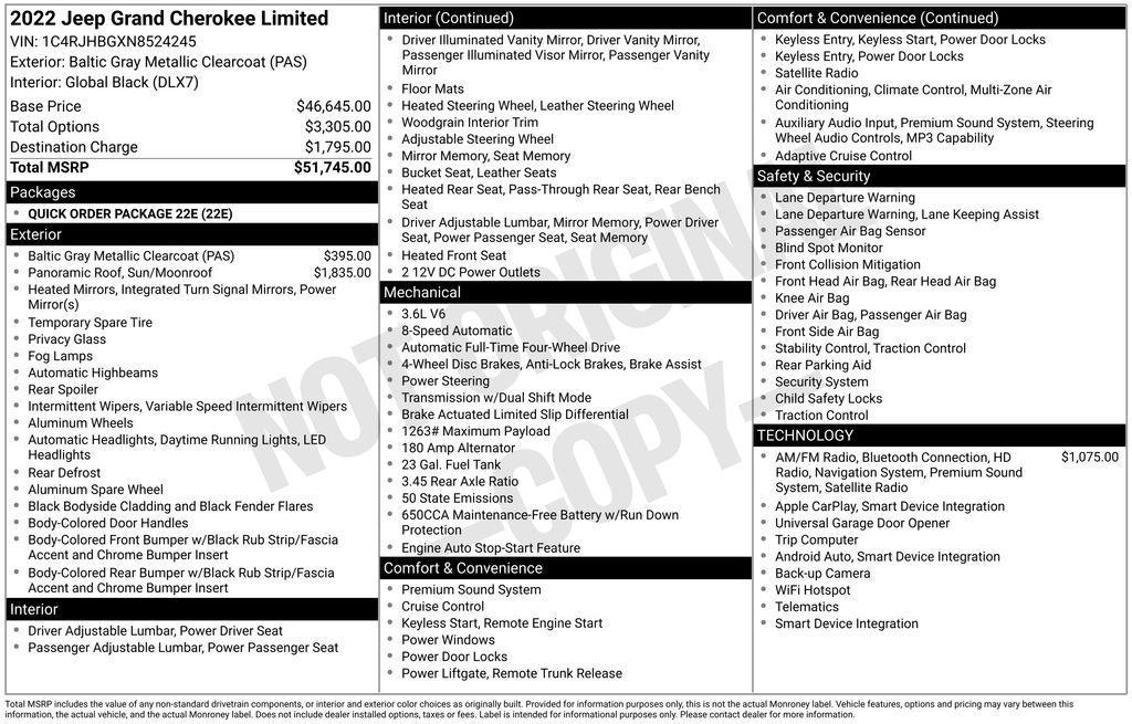 used 2022 Jeep Grand Cherokee car, priced at $31,232