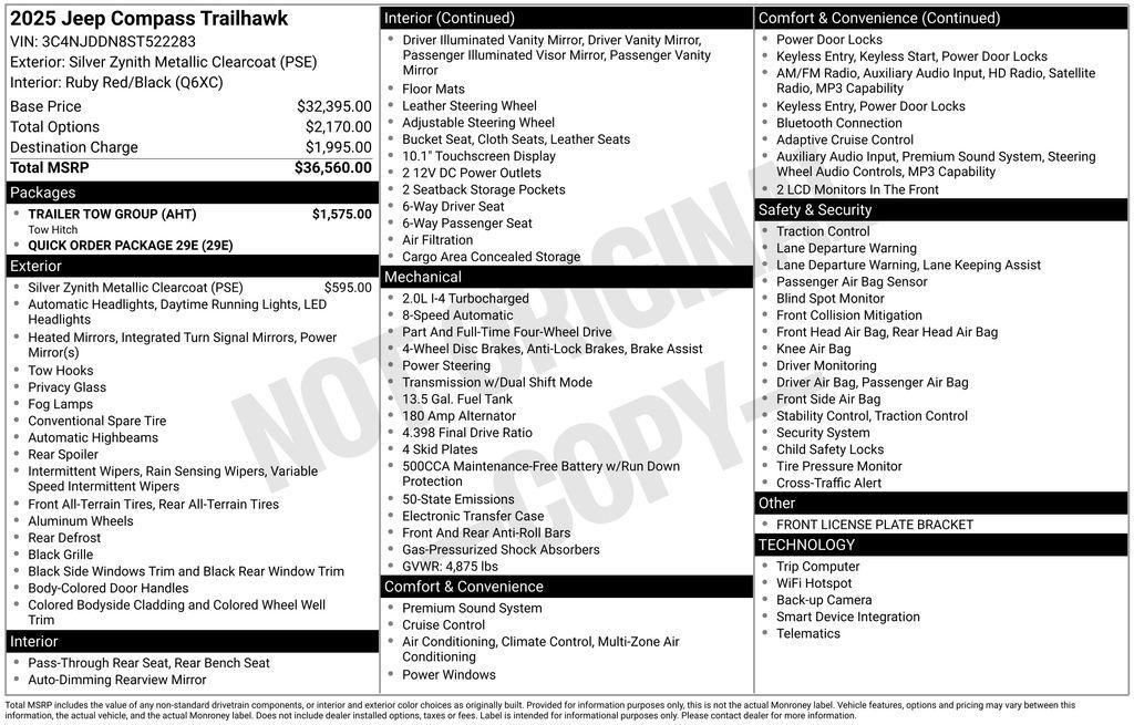 used 2025 Jeep Compass car, priced at $25,289