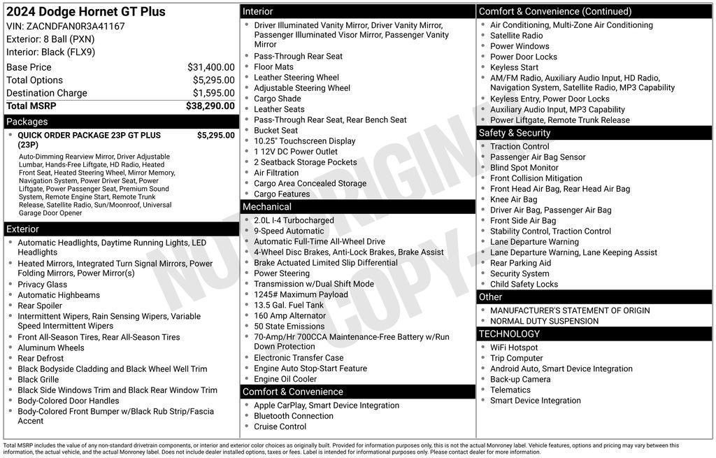 used 2024 Dodge Hornet car, priced at $21,950