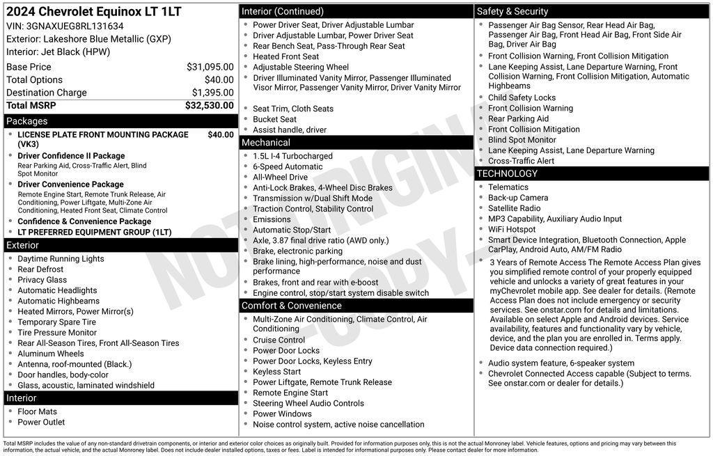 used 2024 Chevrolet Equinox car, priced at $24,449