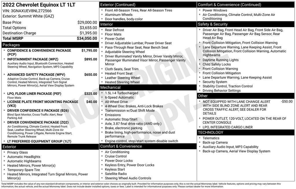 used 2022 Chevrolet Equinox car, priced at $20,950