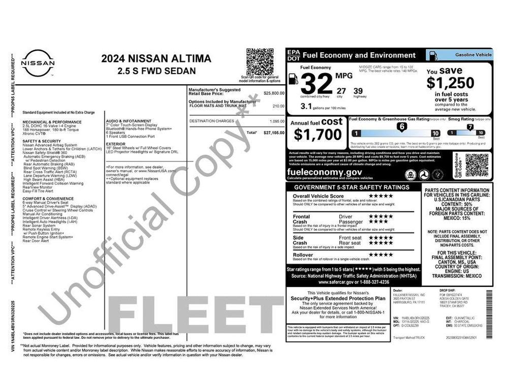 used 2024 Nissan Altima car, priced at $17,790
