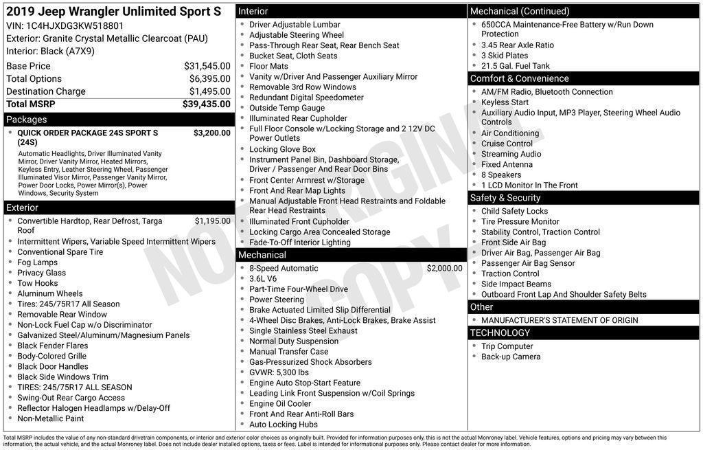 used 2019 Jeep Wrangler Unlimited car, priced at $18,990