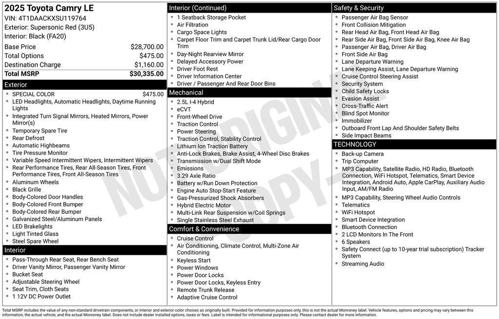 used 2025 Toyota Camry car, priced at $25,749