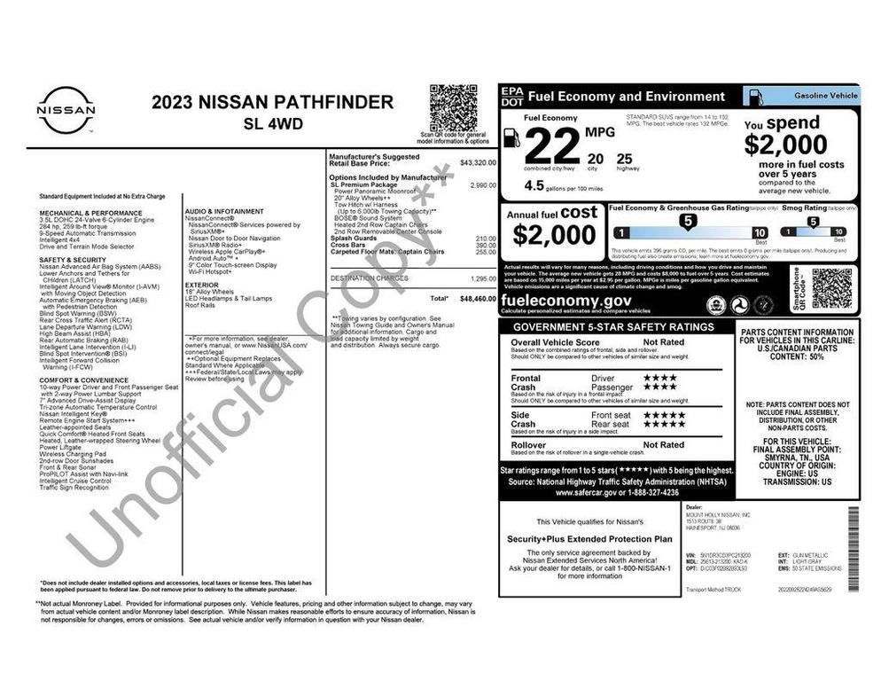 used 2023 Nissan Pathfinder car, priced at $30,750