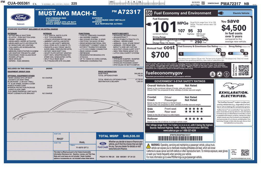 used 2023 Ford Mustang Mach-E car, priced at $23,750