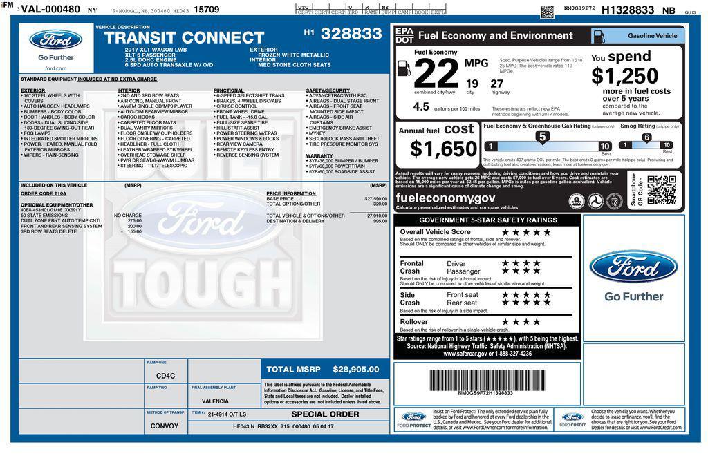used 2017 Ford Transit Connect car, priced at $11,950