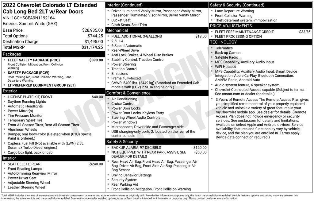 used 2022 Chevrolet Colorado car, priced at $22,289