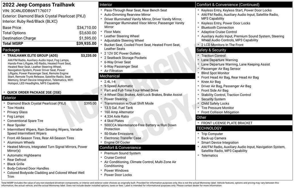 used 2022 Jeep Compass car, priced at $21,490