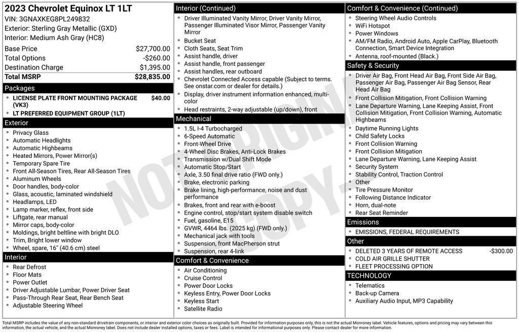 used 2023 Chevrolet Equinox car, priced at $17,950