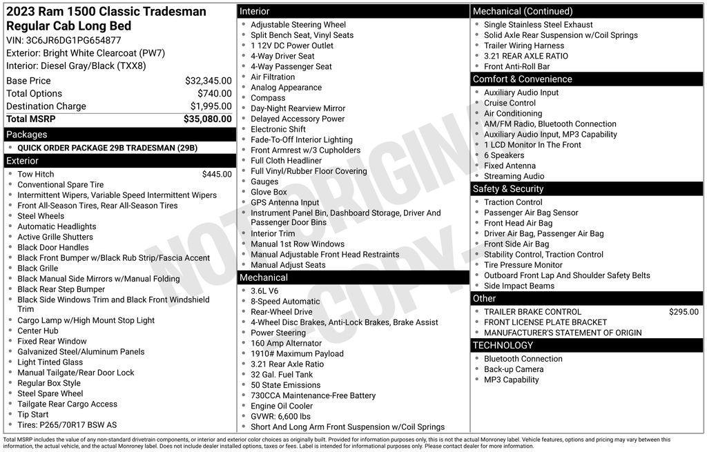 used 2023 Ram 1500 car, priced at $22,389