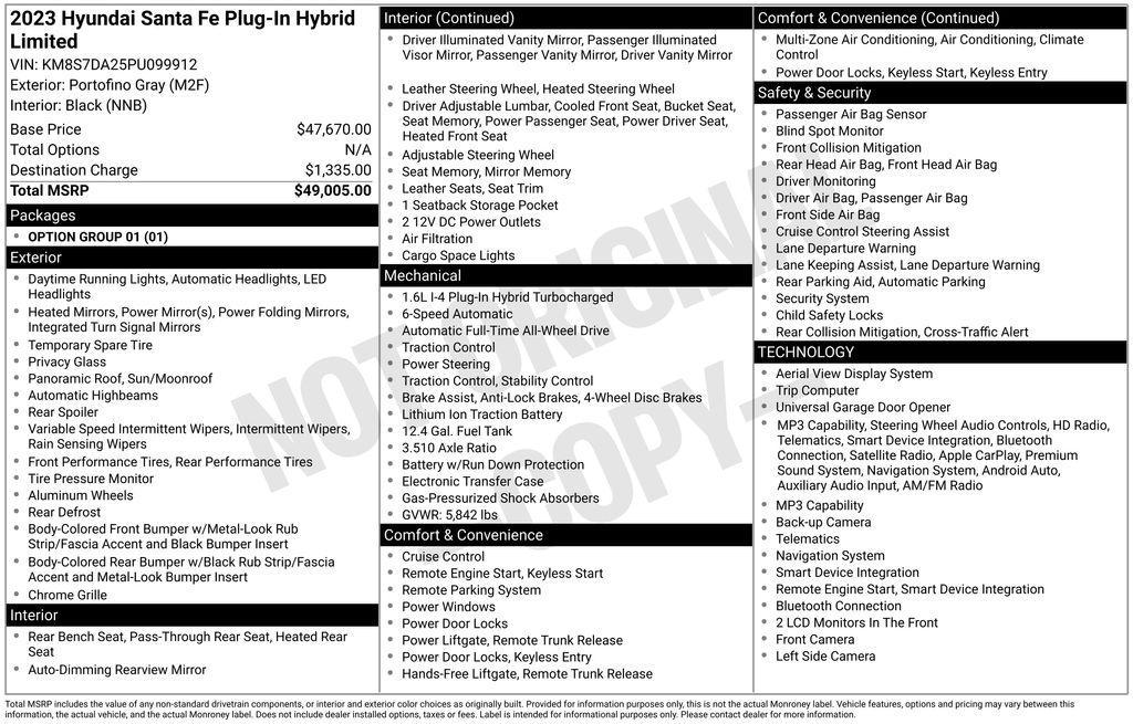 used 2023 Hyundai Santa Fe Plug-In Hybrid car, priced at $26,790