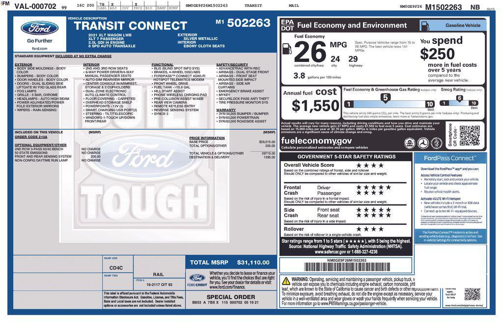 used 2021 Ford Transit Connect car, priced at $25,749