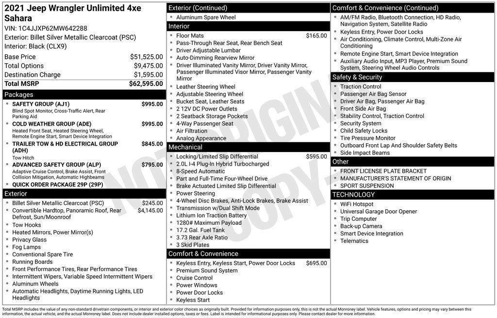 used 2021 Jeep Wrangler Unlimited 4xe car, priced at $21,950