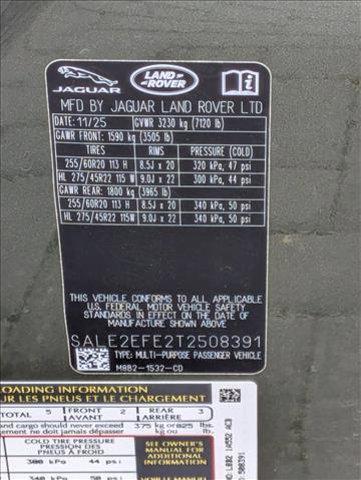 new 2026 Land Rover Defender car, priced at $114,196