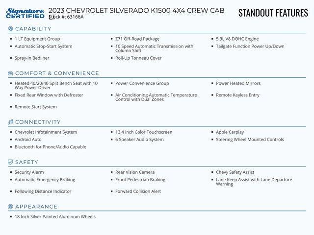 used 2023 Chevrolet Silverado 1500 car, priced at $43,466