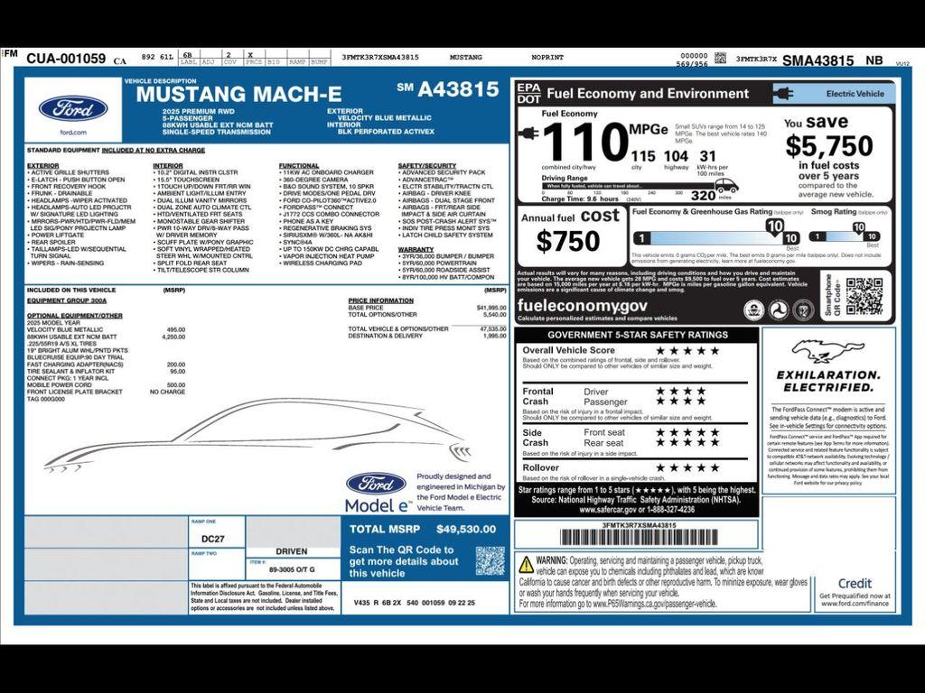 used 2025 Ford Mustang Mach-E car, priced at $37,990