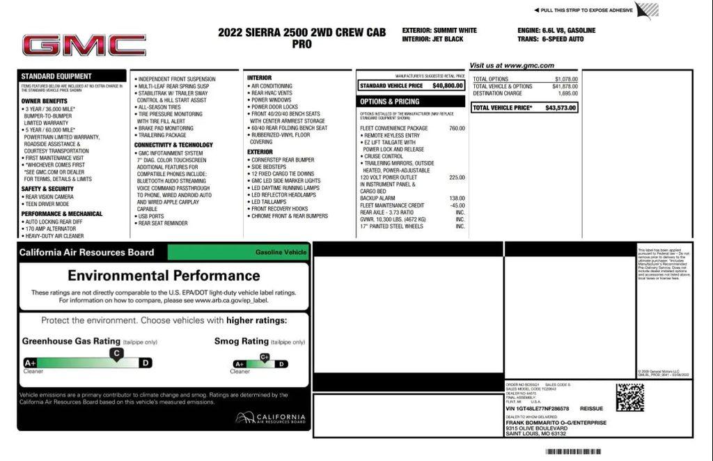 used 2022 GMC Sierra 2500 car, priced at $27,990