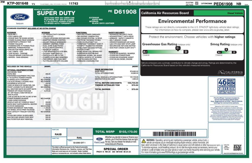 used 2023 Ford F-250 car, priced at $75,990