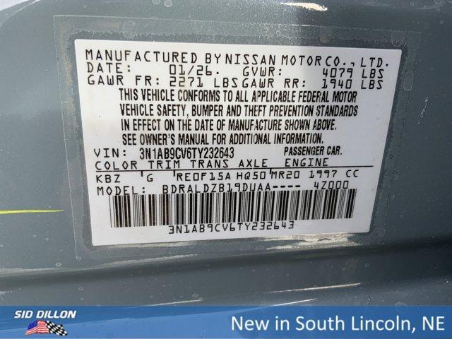 new 2026 Nissan Sentra car, priced at $25,725