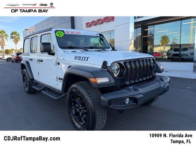 used 2021 Jeep Wrangler Unlimited car, priced at $20,593