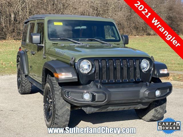 used 2021 Jeep Wrangler car, priced at $27,998