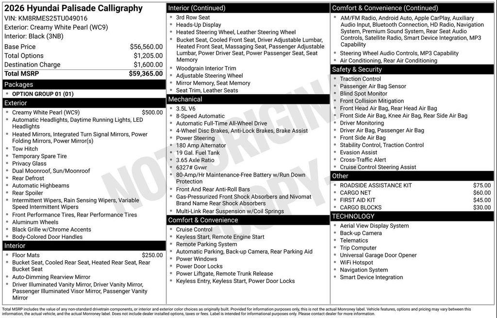 new 2026 Hyundai Palisade car, priced at $55,660