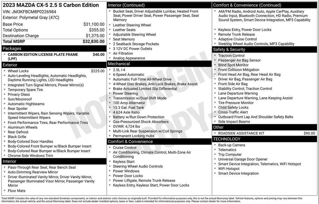 used 2023 Mazda CX-5 car, priced at $23,500