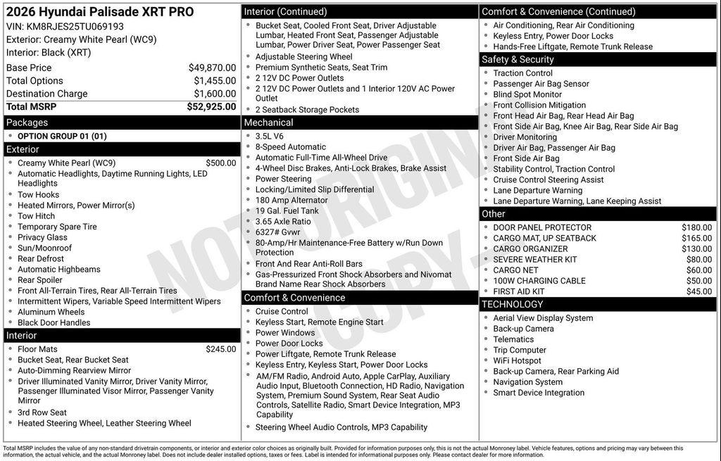 new 2026 Hyundai Palisade car, priced at $47,386