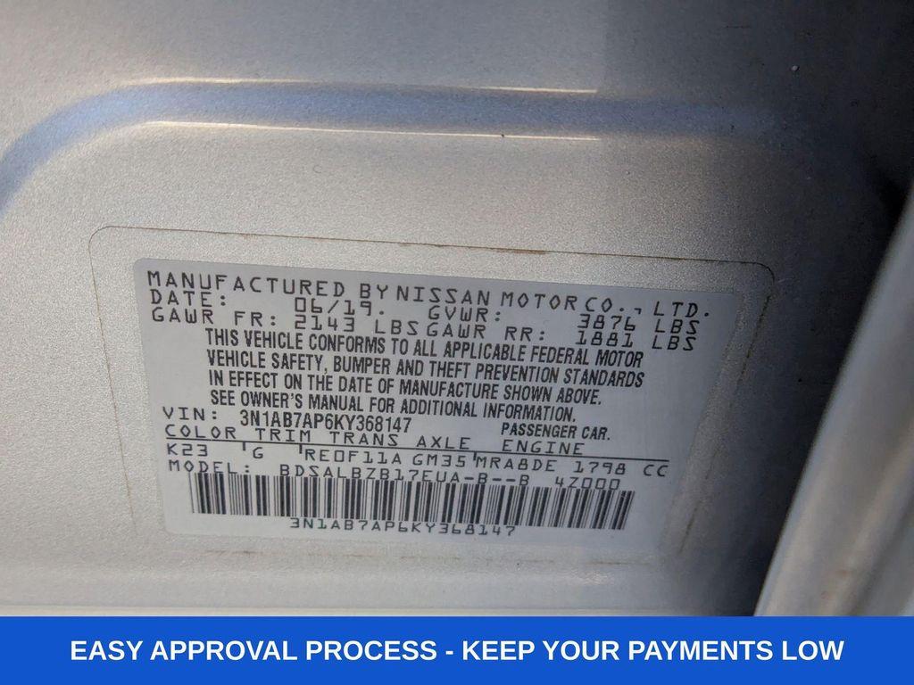 used 2019 Nissan Sentra car, priced at $9,250